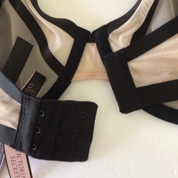 VICTORIAS SECRET BLACK LINED DEMI BRA NWT 34DDD - Picture 12 of 15